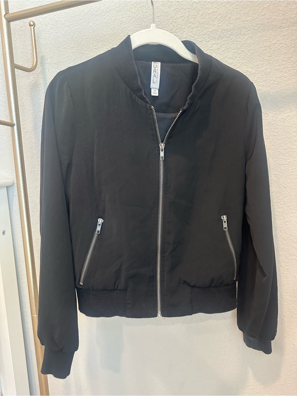 Mural black bomber Jacket